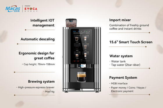 Buy Stainless Steel 304 Commercial Coffee Espresso Vending Machine 57Kg online manufacture