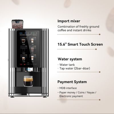 Buy 220V/50-60Hz Commercial Bean to cup Coffee Vending Machine With Touch Screen online manufacture