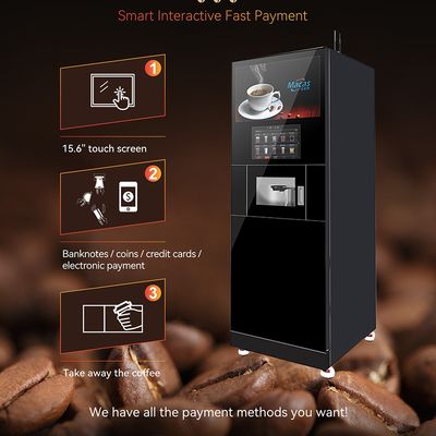 Buy MACAS Coffee Vendo Machine Cafe Vending Machine With 27inch Advertising Screen online manufacture