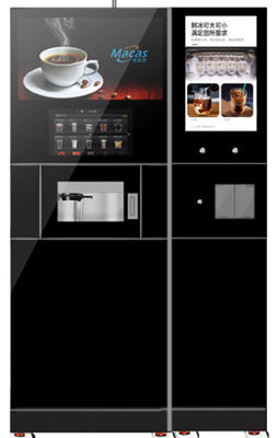Buy Stainless Steel And Tempered Glass Floor Standing Coffee Machine With Ice Maker online manufacture