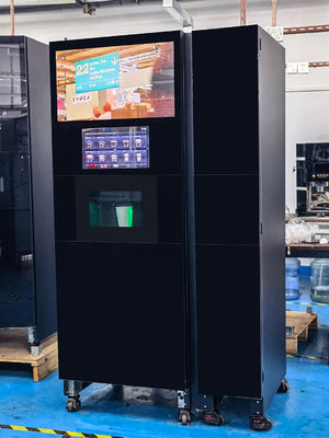 Buy 2400W Office QR Code Coin Operated Coffee Vending Machine With Ice Maker online manufacture