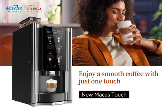Good price MACAS 15.6inch Touch Screen Automatic Espresso Vending Machine 220V 50Hz online