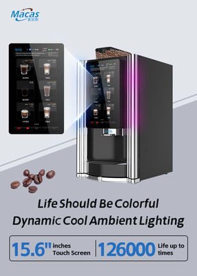 Good price Commercial Coffee Vending Machine 220V/50-60Hz 57Kg 15.6inch Touch Screen MOQ 2units IOT Support online