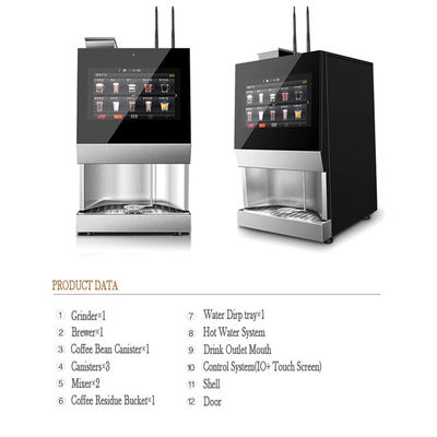 Good price Display LCD Screen Silver Cappuccino Vending Machine 57 Kg Debit Card Payment online